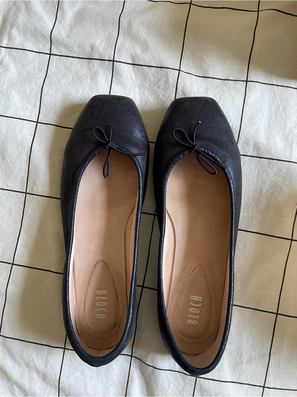 Bloch Women's Navy Square-Toe Ballet Flats